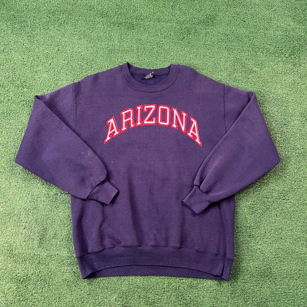 Vintage 90s University of Arizona Wildcats Pullover Sweatshirt USA MADE (XLARGE)